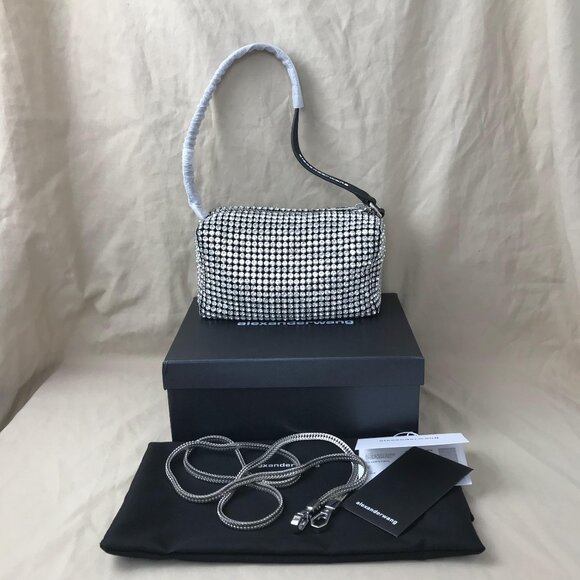 NEW Alexander Wang Rhinestone Bag in silver - Picture 1 of 12